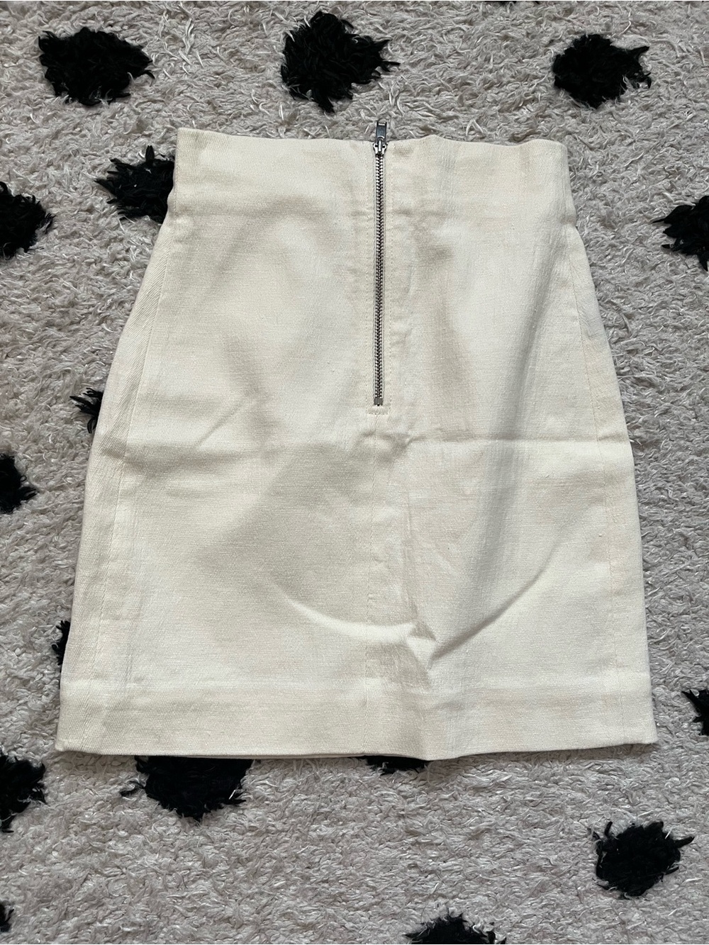 Isabel Marant size 34 mini front zip Cream Pencil Skirt